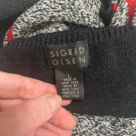 Sigrid Olsen Tank Top Hand Knit Large Square Neck Stretch Vintage Gray Red
Black - Picture 9 of 10